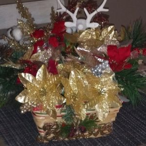 Christmas deer basket
